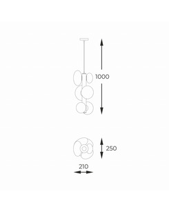 Подвесной светильник Zuma Line 1194 Omi G9 6x5W IP20 Bk  купить