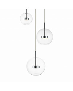 Подвесной светильник Zuma Line P0428-03L-F4AC Enceladus Led 3x5W 3000K 1500Lm IP20 Chrome  описание