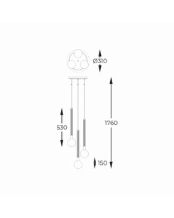 Подвесной светильник Zuma Line P0583-03B-2GHF Mida G9 1x6W IP20 Gold  купить