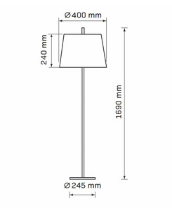 Торшер Goldlux 325853 Elena E27 1x20W IP20 Bk  купити