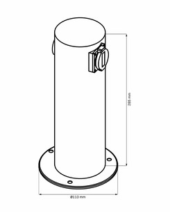 Столбик с розетками Goldlux 327956 Elektri IP44 Bk  отзывы