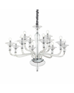 Люстра подвесная Ideal Lux Danieli sp12 trasparente 213484 цена