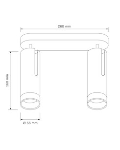 Спот Goldlux 326492 Fado GU10 2x10W IP20 BK  описание