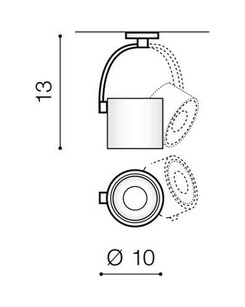 Трековый прожектор Azzardo AZ3486 Costa Arm Track  описание