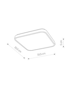 Світильник Nowodvorski 10989 Agnes Square Pro LED 1x16W 3000K 1100Lm IP44 Wh