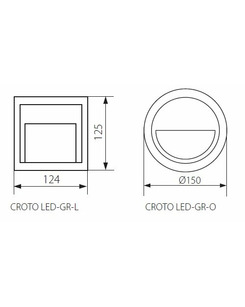 Вуличний світильник Kanlux 22770 Croto led-gr-l  опис