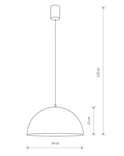 Підвісний світильник Nowodvorski 36367 Hemisphere Rust I S E27 1x60W IP20 Brown  опис