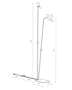 Торшер Nowodvorski 37715 Mono II GU10 2x10W IP20 Wh  описание