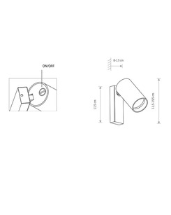 Бра Nowodvorski 37808 Mono GU10 1x10W IP20 Wh