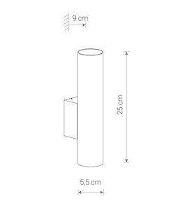 Бра Nowodvorski 38072 Eye wall GU10 2x10W IP20 Bl  отзывы