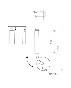 Бра Nowodvorski 38351 Stalactite G9 1x10W IP20 Bl  купить