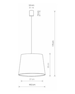 Підвісний світильник Nowodvorski 38441 Cone E27 1x60W IP20 Wh  купити