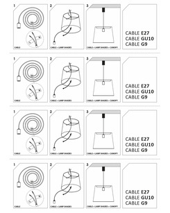 Електричний Провід Nowodvorski 38635 Cameleon Cable 1,5m GU10 10W IP20 Bl  опис