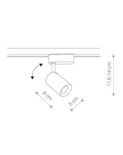 Трековый светильник Nowodvorski 38996 Iris LED 1x7W 3000K 430Lm IP20 Bl