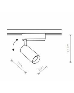 Трековый светильник Nowodvorski 39003 Iris LED 1x12W 4000K 800Lm IP20 Bl  описание