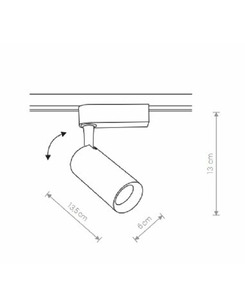 Трековый светильник Nowodvorski 39007 Iris LED 1x20W 4000K 1500Lm IP20 Bk