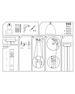 Підвісний світильник Nowodvorski 39022 Egg E27 1x40W IP20 Bl  купити