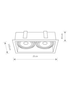 Точечный светильник Nowodvorski 39412 Mod GU10 2x75W IP20 Wh  отзывы