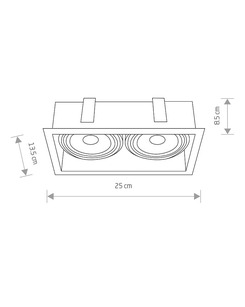 Точечный светильник Nowodvorski 39416 Mod GU10 2x75W IP20 Bl  отзывы