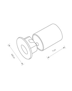 Світильник Nowodvorski 39103 Oia LED 1x1W 3000K 45Lm IP20 Wh  характеристики