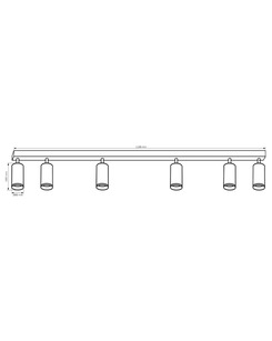 Светильник поворотный, спот Goldlux 327734 London GU10 6x10W IP20 Черный