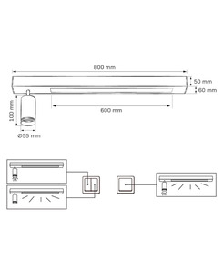 Потолочный светильник Goldlux 327376 Paris GU10+Led 2x10+24W 4000K 1800Lm IP20 Черный