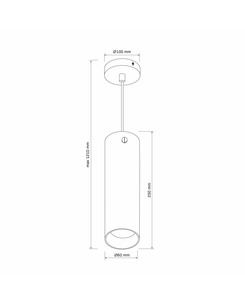 Подвесной светильник со стеклянным плафоном Goldlux 328342 Smoky GU10 1x10W IP20 Черный