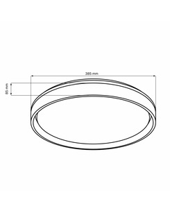 Потолочный светильник, люстра с пультом светодиодная Goldlux 328793 Eliza Led 1x48W 3000K-6000K 5200Lm IP44 Белый