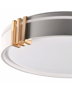 Люстра с пультом светодиодная, потолочный светильник Goldlux 328847 Arletta 40 Led 1x48W 3000K-6000K 5200Lm IP44 Серый