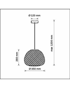 Люстра в стиле бохо, подвесной светильник Goldlux 329219 Zanzibar E27 1x20W IP20 Черный