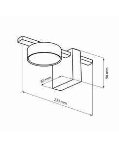 Бра, настенный светильник Goldlux Joy GX53 1x10W IP20 Черный