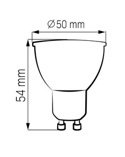 Светодиодная лампочка Goldlux 328243 GU10 4.5W 4000K 450Lm IP20 Прозрачная