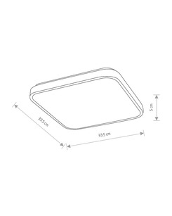 Светильник потолочный Nowodvorski 10983 Agnes Square LED 1x16W 3000K 1200Lm IP44 Черный