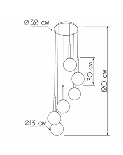 Люстра підвісна над столом, барною стійкою Light 449638.05.69 Spiral E14 6x40W IP20 Чорна  відгуки