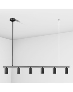 Люстра подвесная над столом, барной стойкой Imperium Light 7496110.05.05 Dovbush GU10 6x65W IP20 Черная  отзывы