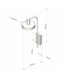 Бра, настенный светильник Imperium Light 730162.05.05 Ottawa E27 1x60W IP20 Черный  купить