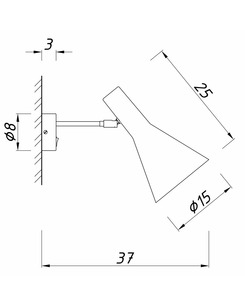 Бра, настенный светильник Imperium Light 762125.05.05 Rosalen E14 1x60W IP20 Черный  отзывы