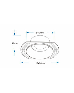 Точечный светильник врезной под шпатлевку Oledim 7771299 TS22B ALU GU10 1x10W IP20 Черный  описание