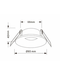 Точечный светильник врезной Oledim 7771306 TS26W ALU GU10 1x10W IP65 Белый  описание