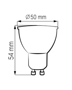 Светодиодная лампочка Goldlux 328281 GU10 4.5W 4000K 450Lm IP20 Черная  описание