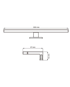 Світильник підсвітка для дзеркала Goldlux 328557 Milos Led 30 1x5W 4000K 520Lm IP44 Хром  опис