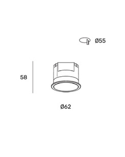 Точечный светильник врезной светодиодный Zonda Lighting Z08657-7.60.30.BK Aura 7 Led 1x7W 3000K 560Lm IP65 Черный