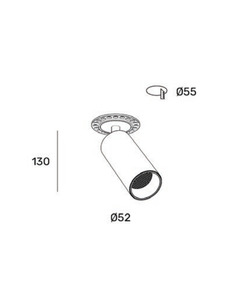 Светильник поворотный, спот Zonda Lighting Z08722-10.24.30.BK Flick RT Led 1x10W 3000K 545Lm IP20 Чорний