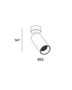 Светильник поворотный, спот Zonda Lighting Z08723-10.24.30.BK Flick S Led 1x10W 3000K 545Lm IP20 Чорний