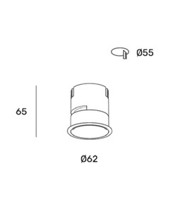 Точечный светильник врезной светодиодный Zonda Lighting Z09681-7.36.30.BK Blaze R 7 Led 1x7W 3000K 490Lm IP20 Черный