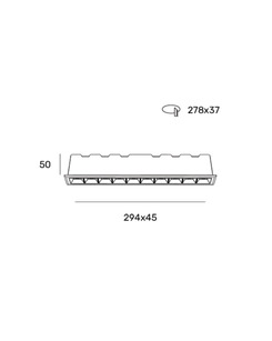 Точечный светильник врезной светодиодный Zonda Lighting Z18736-20.45.30.BK Loom 10 Led 10x10W 3000K 1700Lm IP20 Черный