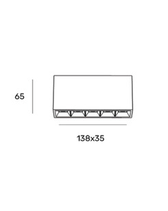 Точечный светильник Zonda Lighting Z18987-10.45.30.BK Flux Led 5x2W 3000K 850Lm IP20 Черный