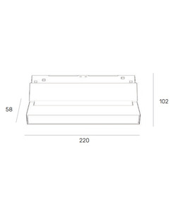 Магнитный трековый светильник Zonda Lighting Z2935-12.OP.30.BK.D Cube Line Led 1x12W 3000K 960Lm IP20 Черный  описание