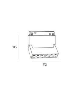 Магнітний трековий світильник Zonda Lighting Z2935-6.24.30.BK.D Cube Lenses Led 1x6W 3000K 480Lm IP20 Чорний  опис