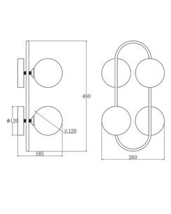 Бра, настенный светильник Edlin PL321180W-2 Sonte G9 2x10W IP20 латунный